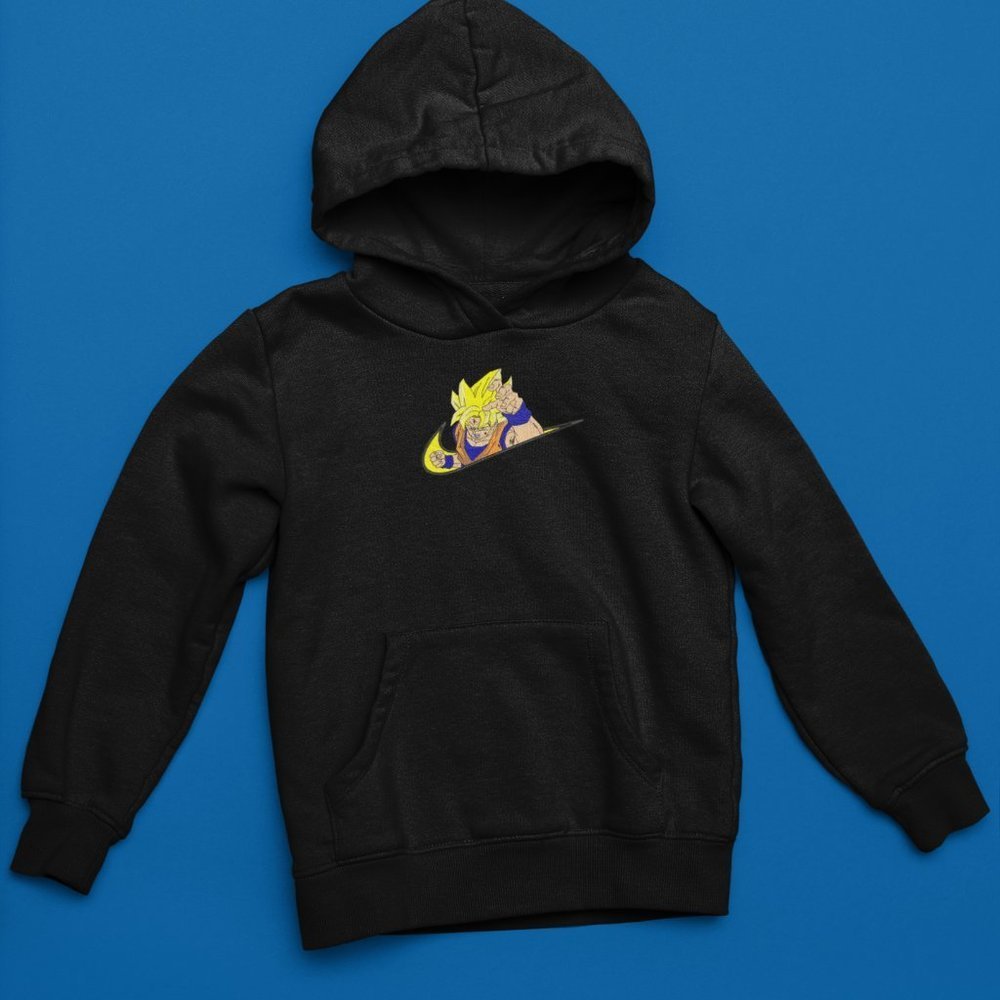 New- White&black Embroidered anime box hoodies